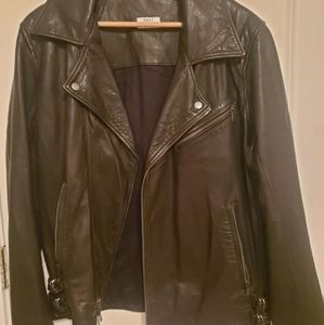 Mens DKNY leather coat